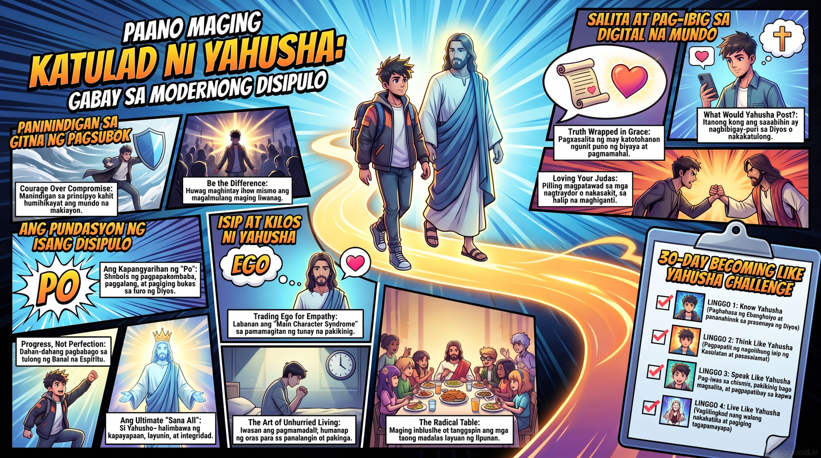 Gabay para sa Modernong Disipulo featuring Yahusha's modern lifestyle teachings