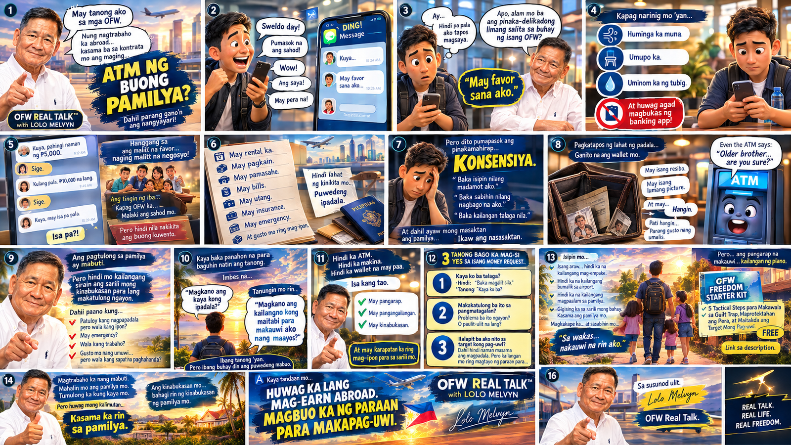 Ang OFW Real Talk With Lolo Melvyn - Book Cover and OFW Freedom Guide